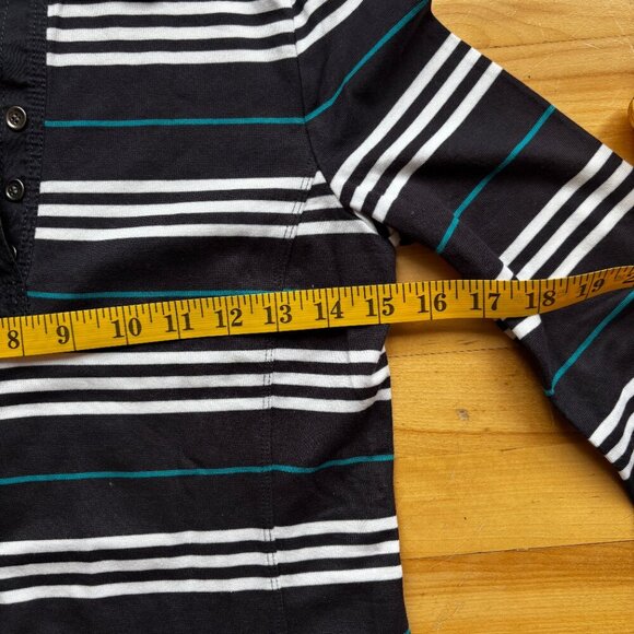 Burberry London Women's Striped Collared Long Sleeve Top - US S - Picture 3 of 14